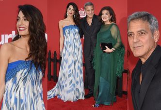 Amal Clooney po urodzeniu bliźniaków pozuje na ściance z mężem i... mamą (ZDJĘCIA)