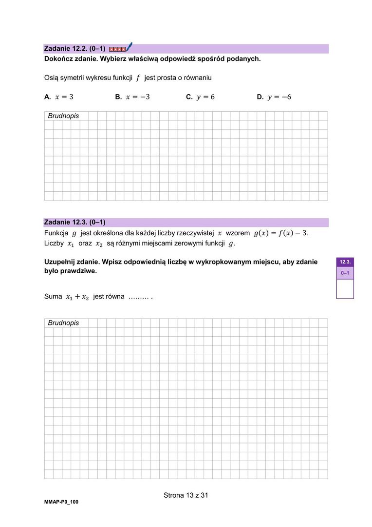 Arkusz z matematyki: Matura 2025