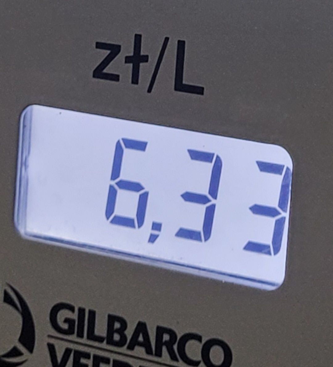 paliwo za 6,33 zł