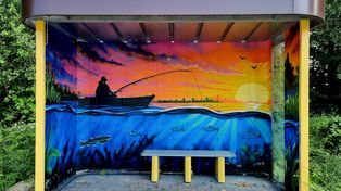 Kolejne przystanki w gminie Nowy Duninów zyskały nowe murale