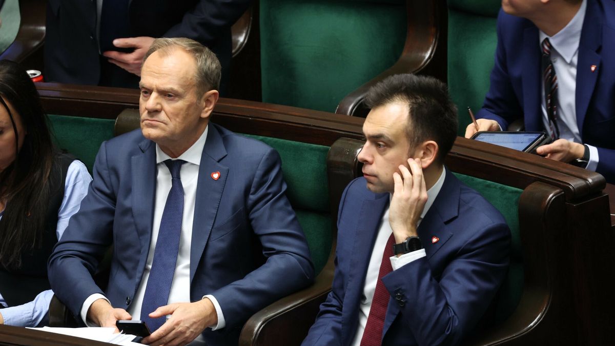 Posiedzenie Sejmu 12 grudnia12.12.2023 Warszawa 1. posiedzenie Sejmu X kadencji fot Jacek Dominski/REPORTERN/z: Donald Tusk, Andrzej DomanskiJacek Dominski/REPORTER