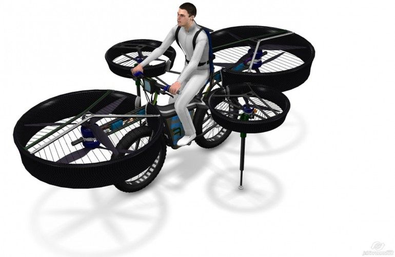 Czescy konstruktorzy mają fantazję. Chcą zbudować FBike - latający rower 6