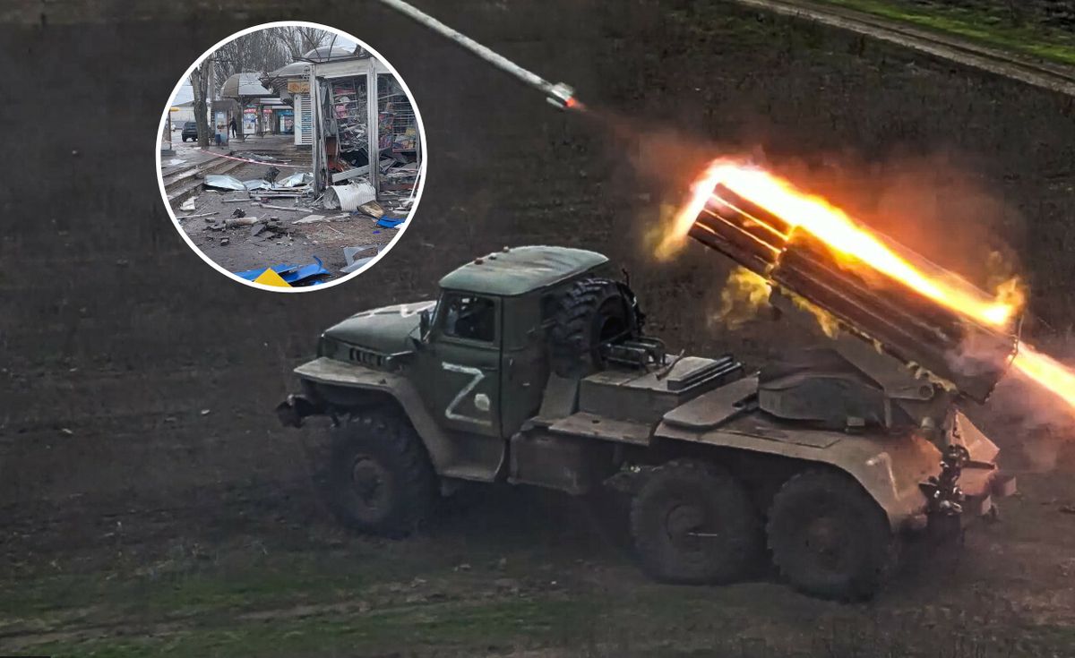 Rosyjskie wojska ostrzelały Chersoń z wyrzutni rakietowych Grad