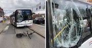 Malbork: Nietrzeźwy rowerzysta wjechał wprost pod autobus. Z obrażeniami ciała trafił do szpitala