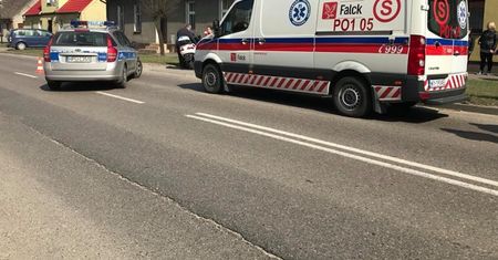 Wypadek z udziałem motocyklisty