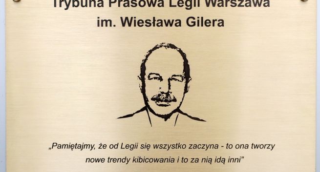 Twórca „Naszej Legii” Wiesław Giler patronem trybuny prasowej na stadionie Legii Warszawa