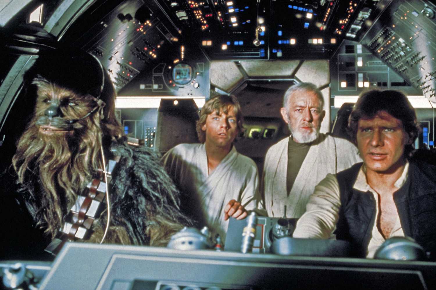 Alec Guinness, Harrison Ford, Mark Hamill, Peter Mayhew - Gwiezdne Wojny