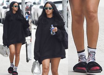 Rihanna w kapciach na spacerze po Nowym Jorku (ZDJĘCIA)