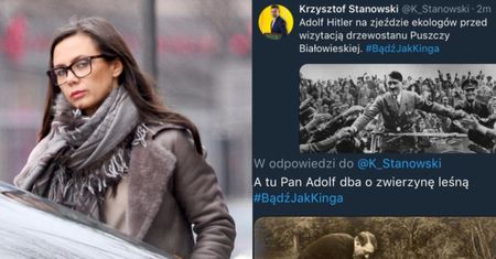 Prawica atakuje Kingę Rusin za słowa o Hitlerze: "Czy się pani SUFIT NA ŁEB NIE SPIE*DOLIŁ?"