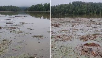 Pokazał, jak wygląda jezioro po powodzi. "Ciężko się oddycha"