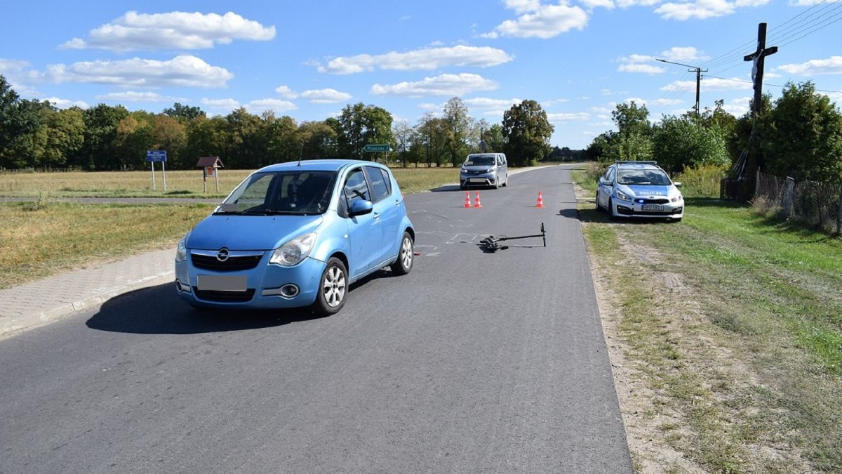 Samochód potrącił chłopca na hulajnodze