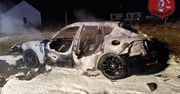 Tyle zostało z Maserati. Nocny alarm w Czerniewicach