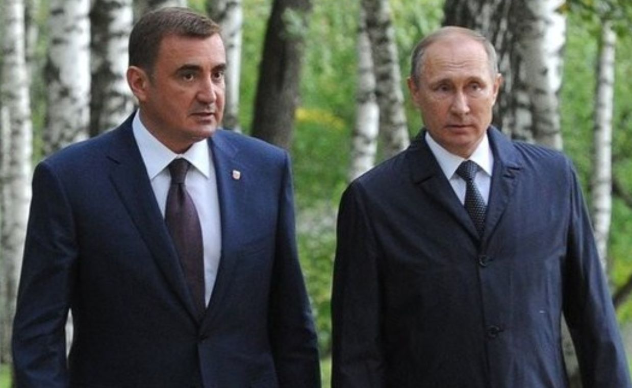 Aleksiej Diumin and Vladimir Putin