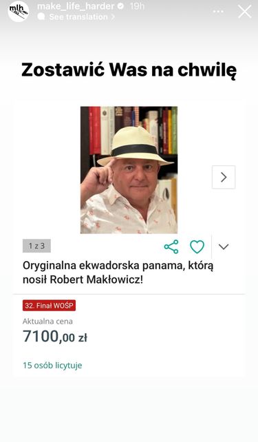 Charytatywna aukcja Roberta Makłowicza w ramach WOŚP stała się hitem