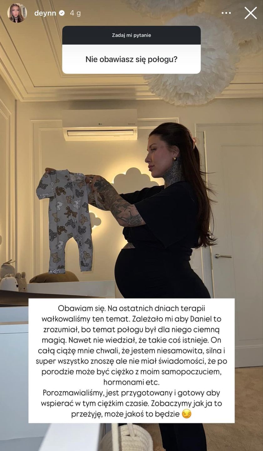 Deynn o zbliżającym się połogu, 800+ i terapii