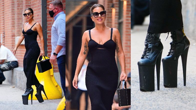 Lady Gaga na niebotycznie wysokich platformach
