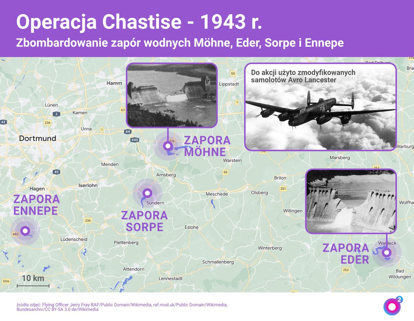 Operacja Chastise - bombardowanie niemieckich zapór przez lotnictwo brytyjskie w II wojnie światowej