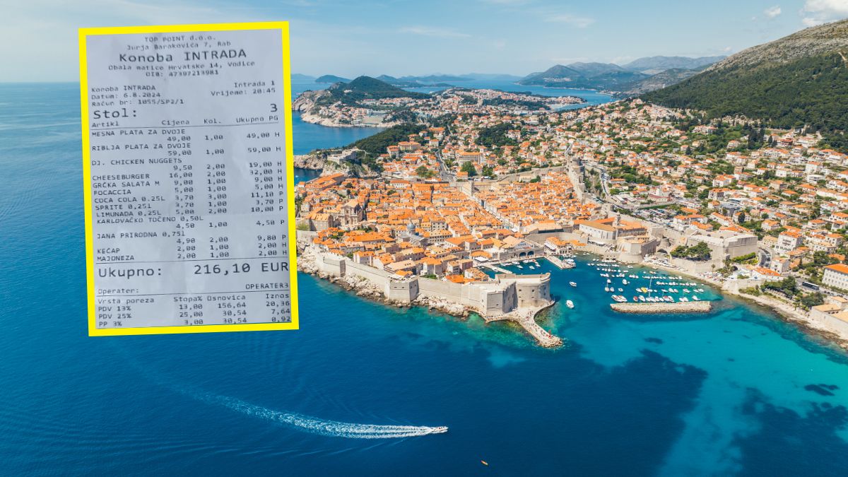 Polski turysta pokazał paragon z chorwackiej restauracji