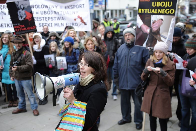 Warszawa: Protest przeciw ubojowi rytualnemu