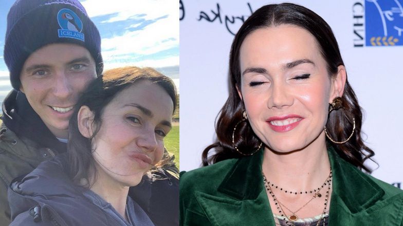 Olga Bołądź pozuje z chłopakiem na Islandii