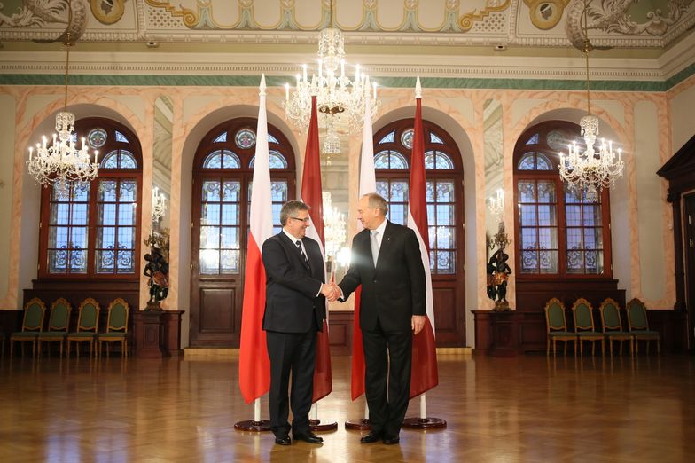 Prezydent Komorowski na oficjalnej wizycie na Łotwie