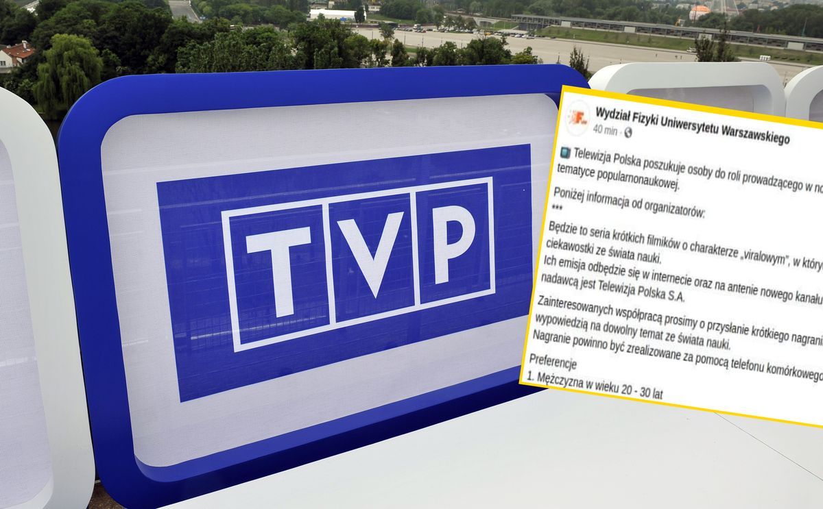 TVP Nauka szuka prezentera do nowego programu. Musi być mężczyzną