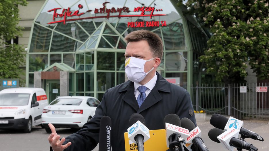 Szymon Hołownia zorganizował konferencję prasową dot. kultury