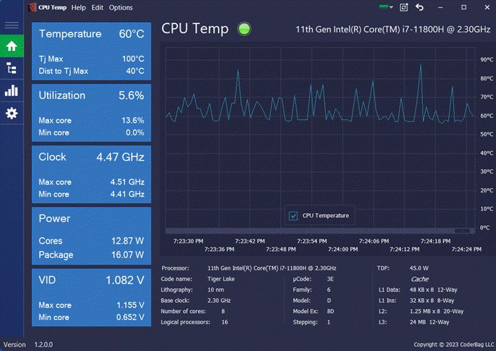 CPU Temp - narzędzie do diagnostyki procesora
