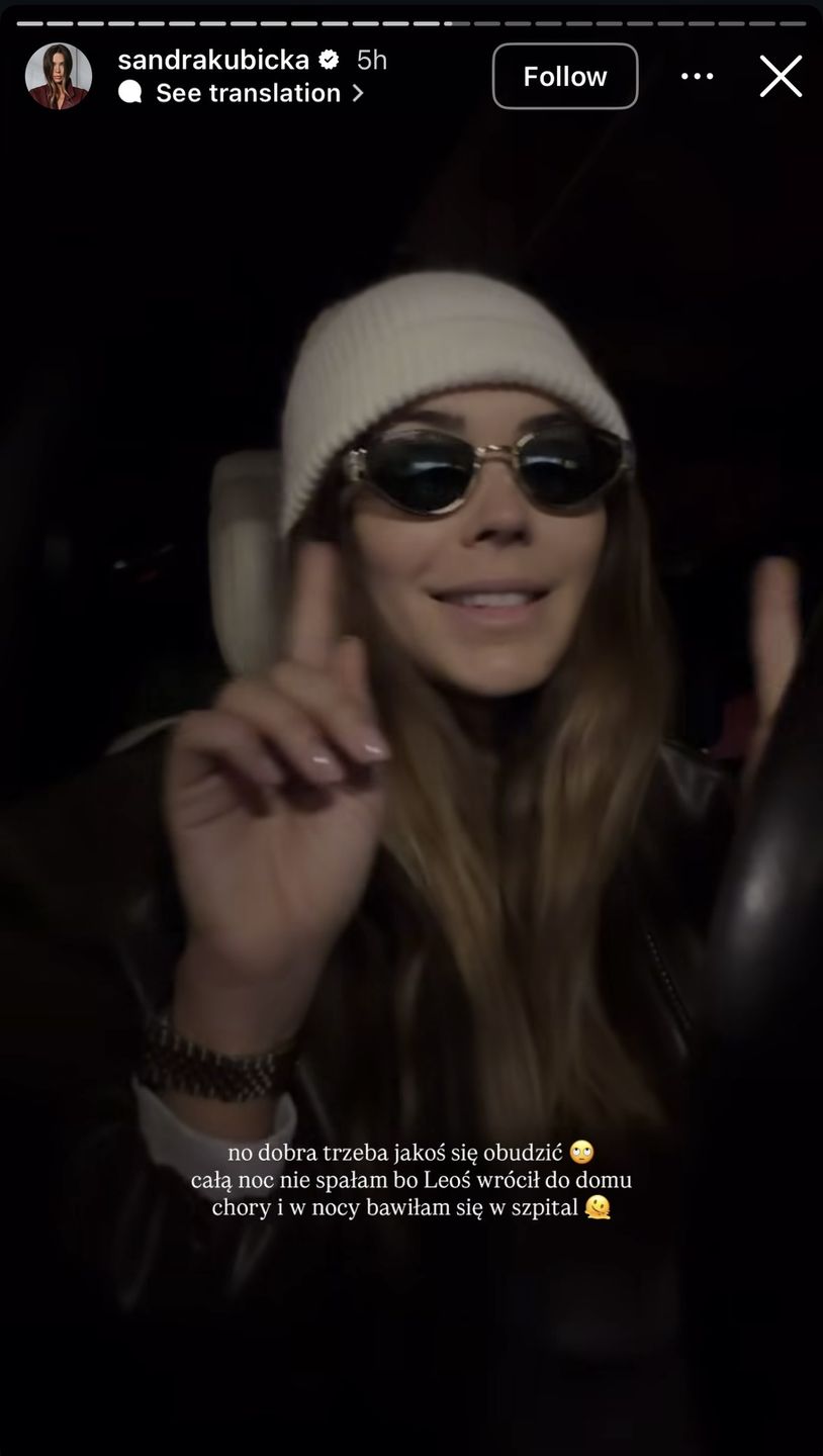 Sandra Kubicka na Instagramie