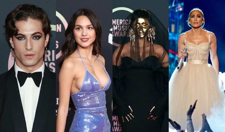 American Music Awards: Jennifer Lopez w sukni ślubnej, zamaskowana Cardi B, elegancki Damiano z Maneskin... (ZDJĘCIA)