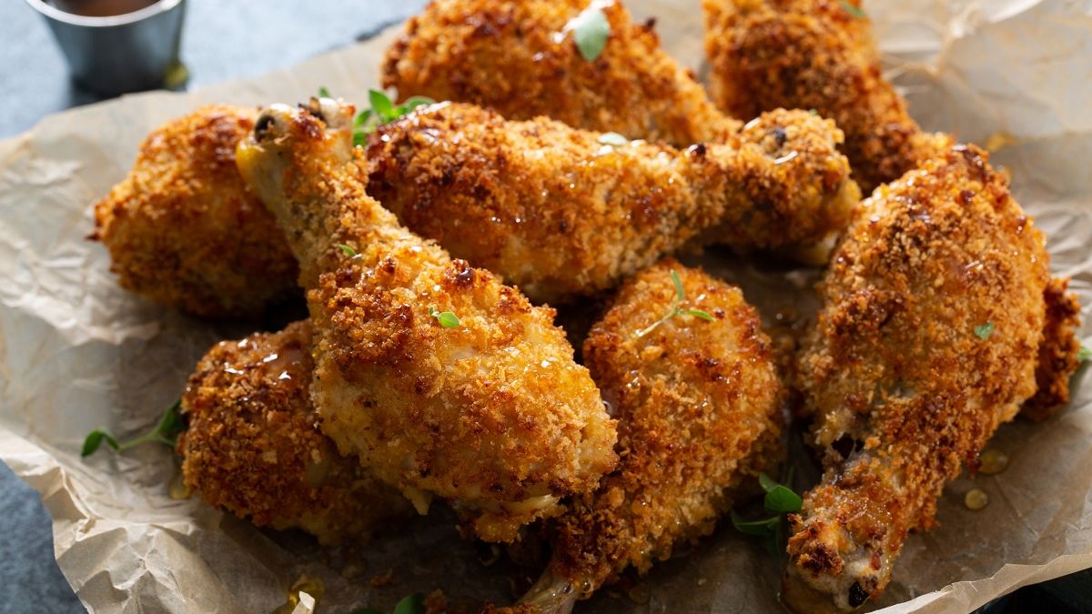 Chrupiące pałki z kurczaka.