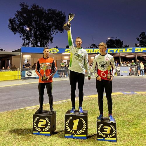 Podium finału IMŚ Open: Cody Chadwick, Arkadiusz Szymański i Mikołaj Menz