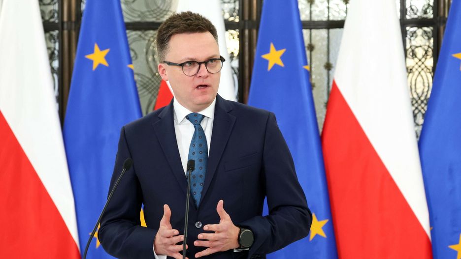 Konferencja Marsza?ka Sejmu Szymona Ho?owni
14.11.2023 Warszawa Konferencja Marszalka Sejmu Szymona Holowni fot Jacek Dominski/REPORTER
n/z: Szymon Holownia
Jacek Dominski/REPORTER
