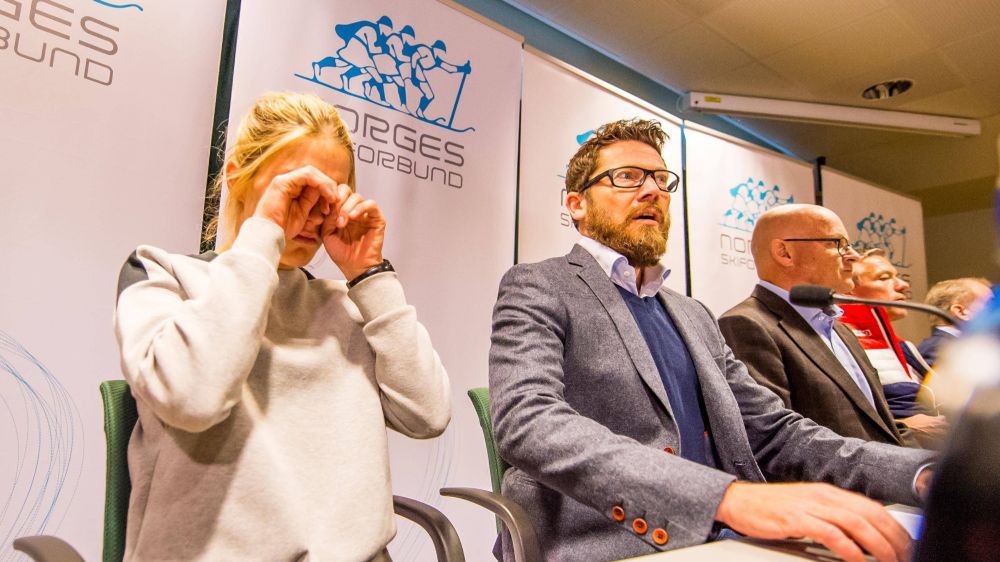 East News / imago/Digitalsport / Therese Johaug na konferencji prasowej po pozytywnym wyniku testu antydopingowego