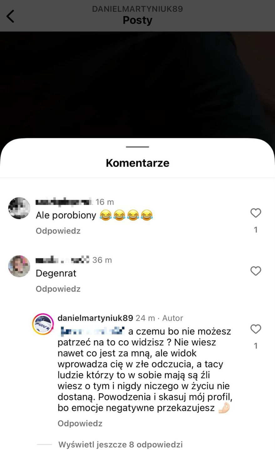 Komentarze pod nagraniem Daniela Martyniuka
