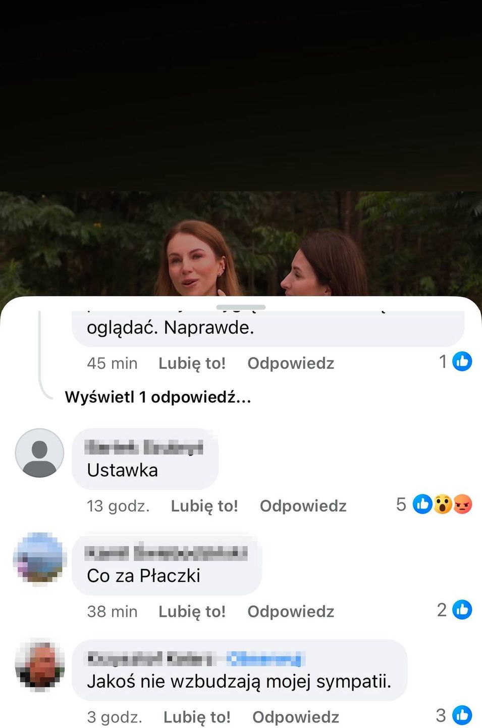 Internauci komentują wzruszenie uczestniczek 