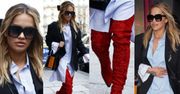 #TRENDY: Rita Ora w długich czerwonych kozakach