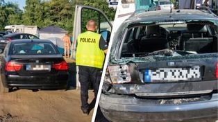 Rajd pijanego kierowcy na plaży. Skasował 10 aut