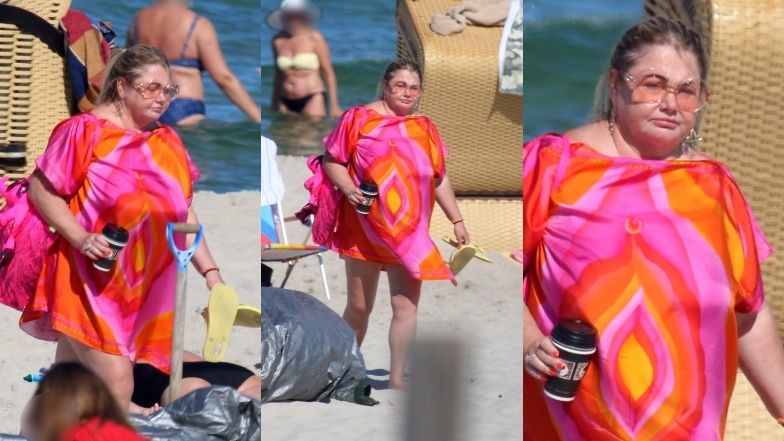 Katarzyna Niezgoda wypoczywa na plaży w Juracie