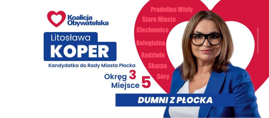 Litosława Koper rezygnuje z mandatu do Rady Miasta Płocka - jakie zaszły zmiany?