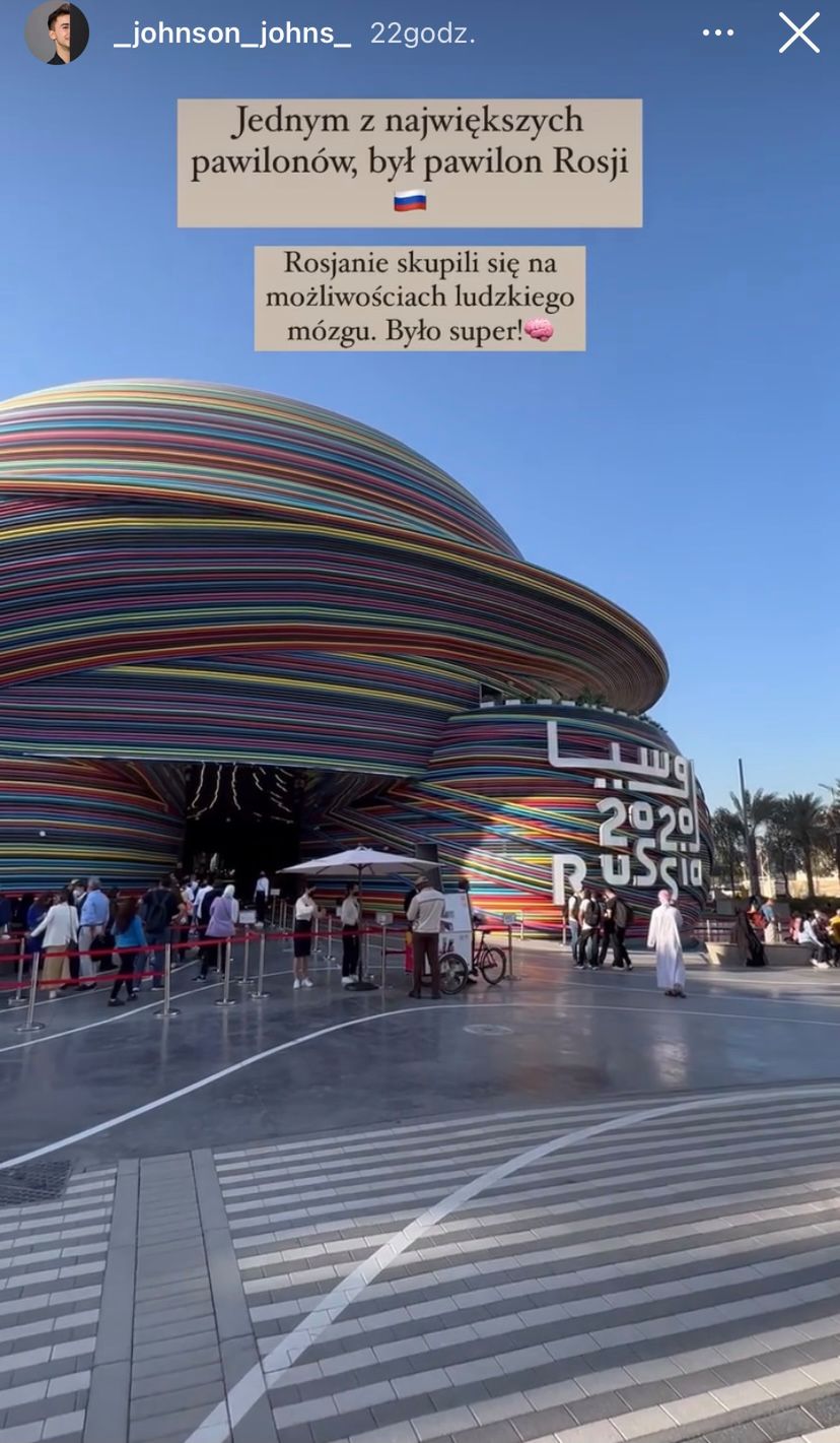 Jan Kietliński na wystawie EXPO 2020 w Dubaju
