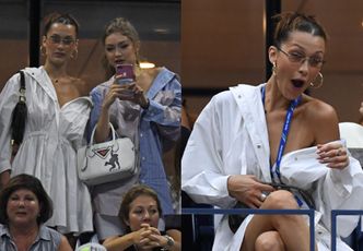 Podchmielone siostry Hadid kibicują Serenie Williams na US Open