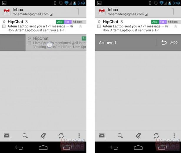 Gmail 4.2 dla Androida z pinch to zoom