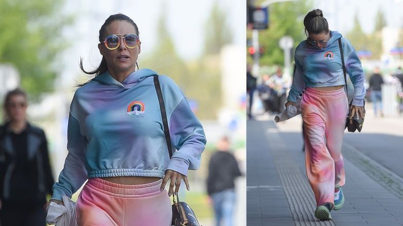 Małgorzata Rozenek w tęczowym dresie