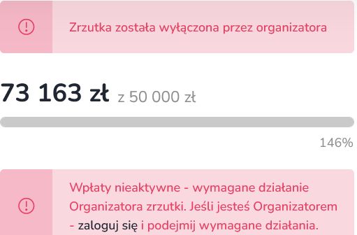 Zrzutka dla Grzegorza Brauna wyłączona przez organizatora 