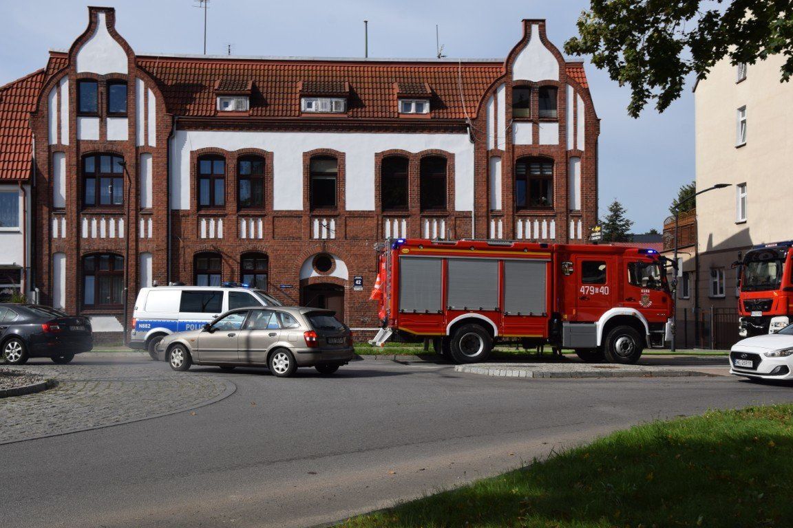 Pożar w hurtowni w Lęborku
