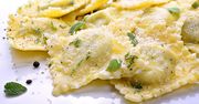 Zielone pierożki z białym serem