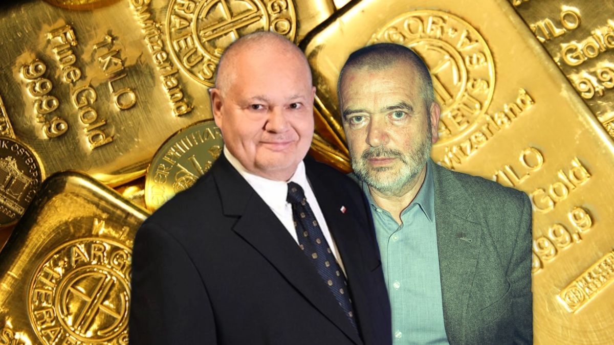 Dariusz Filar (z prawej) o wartości rezerw NBP