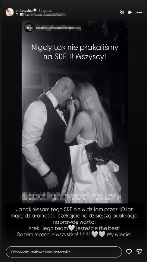 Tak wyglądał ślub Anity Szydłowskiej i Adriana Szymaniaka