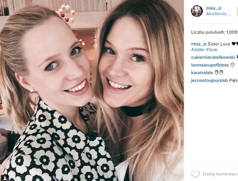Zosia Ślotała z siostrą na Instagramie